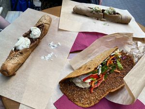 Vegan Pies and the Za'atar Wrap at Feyrouz in Athens