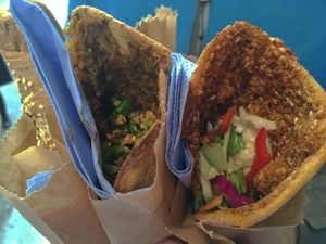 Vegan wraps at Feyrouz in Athens