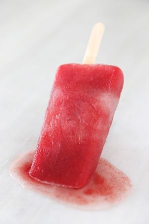 Watermelon and mint ice lolly. No water, no sugar added. Just a very nice and organic fruit. at Uay Balam in Barcelona