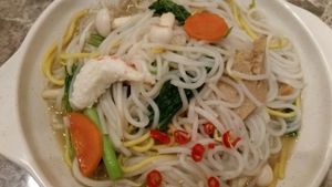 Hokkien (mock) prawn noodle at Veggie King in Central Singapore
