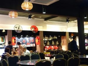 restaurant interior decor  at Veggie King in Central Singapore