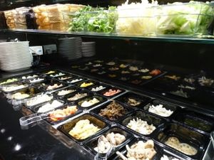 wide buffet selection at Veggie King in Central Singapore