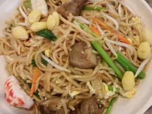 Fried noodle at Veggie King in Central Singapore