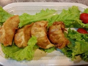 Fried Gyoza at Veggie King in Central Singapore