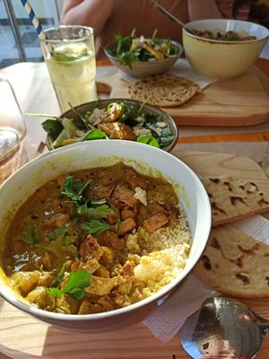Smoked tofu tagine at Earth Shop and Cafe in Carvoeiro