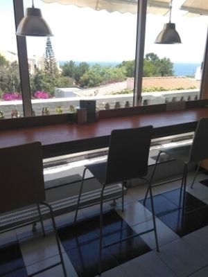 coffee with a view at Earth Shop and Cafe in Carvoeiro