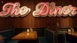 Diner style seating at The Diner - Strand in London
