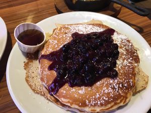 Blueberry Vegan Pancakes at The Diner - Strand in London