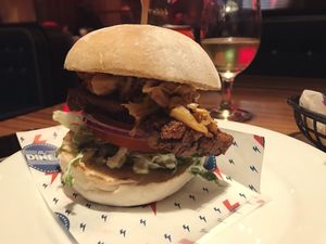 Seitan and jackfruit burger  at The Diner - Strand in London
