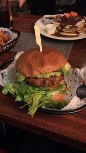 Vegan veggie burger with avo  at The Diner - Strand in London