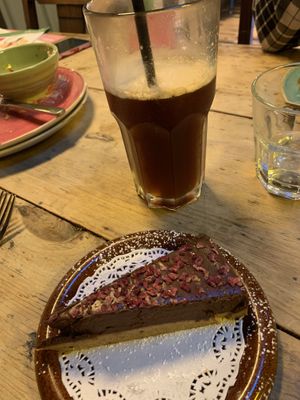 Raspberry chocolate torte   at Quinto Lounge in Sutton Coldfield