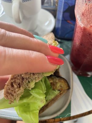 Einblick ins Sandwich 🤪  at Cecicafe in Fuerteventura