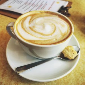 Flat White with soy milk at Milou in Aachen