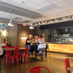 Inside of restaurant at B.GOOD in South Portland