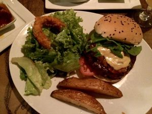 Vegan Shitake burger at Mooo in Recife