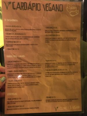 Vegan Menu at Mooo in Recife