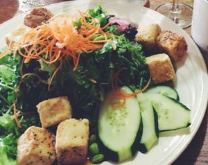 Crispy Tofu Salad at Pickle Jar Kitchen in Falmouth