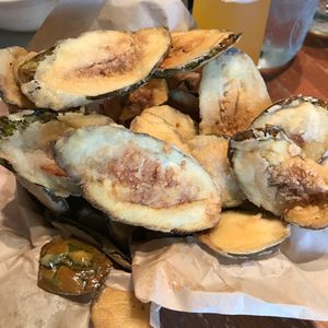 Fried pickles are vegan ingredients in a shared fryer at Pickle Jar Kitchen in Falmouth