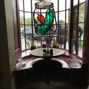 Window seat at Pickle Jar Kitchen in Falmouth