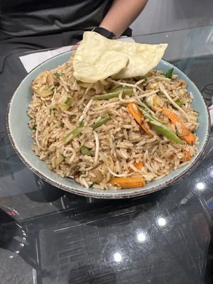 Fried rice - can be ordered without egg  at Mamashana in Nazca