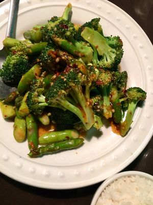 Broccoli and Asparagus  at Oriental Gourmet Chinese in Pacific Grove