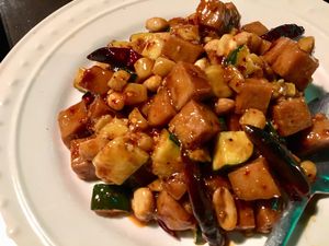 Meatless chicken dish at Oriental Gourmet Chinese in Pacific Grove