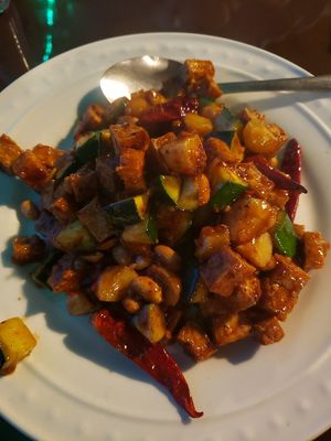 Kung poa tofu at Oriental Gourmet Chinese in Pacific Grove