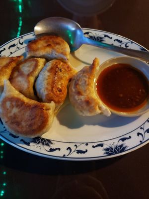 Vegetable potstickers at Oriental Gourmet Chinese in Pacific Grove