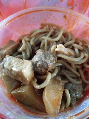 Curry noodles $3.50 at Jixiang Vegetarian in West Singapore