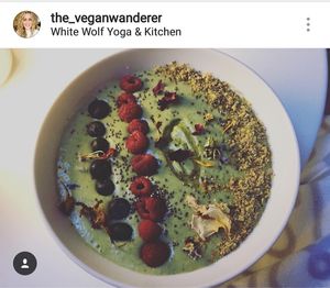 Smoothie bowl at White Wolf Kitchen in Liverpool