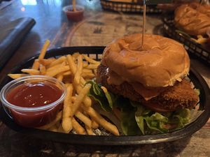 Vegan chicken burger   at The Hold in Manly