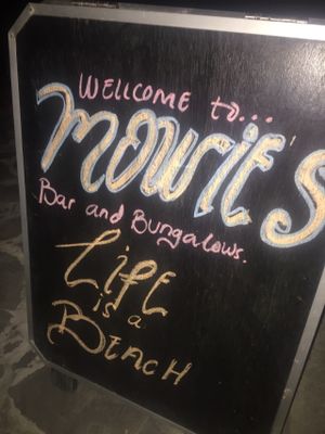 Outside  at Mowie's  in 