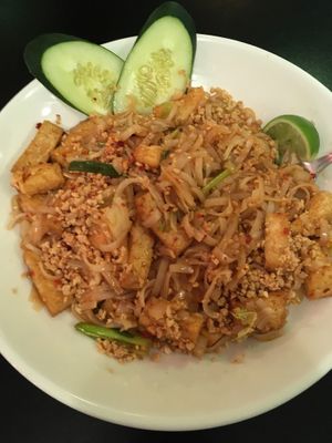 Vegan Pad Thai at Yellow Ginger in Greenville