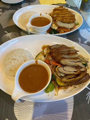 #17 & #18 baked vegan chicken, Honkong Style / Shanghai Style at Asia-Chay Vegan Cuisine in Bottrop