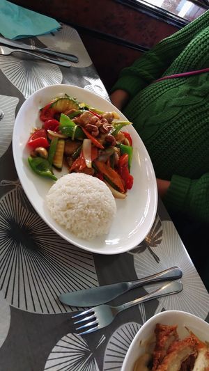 Vegetables with marinaded tofu at Asia-Chay Vegan Cuisine in Bottrop