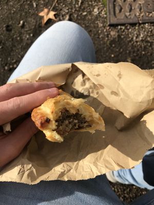 ‘Not sausage’ roll (takeaway) at The Planet Cafe in Taunton