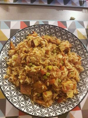 Paella at L'Eden Sans Gluten in Strasbourg