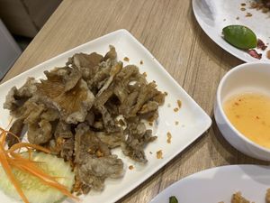 Fried mushrooms   at Koko Thai & Vegetarian Cuisine in Bangkok