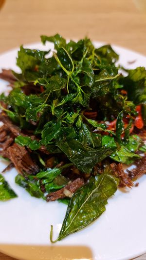 Spicy mushroom dish 😋 at Koko Thai & Vegetarian Cuisine in Bangkok