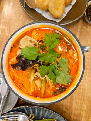 Tom Yum Mushroom Soup at Koko Thai & Vegetarian Cuisine in Bangkok