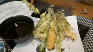 Vegan tempura at Yamazaki Sushi in Sevilla