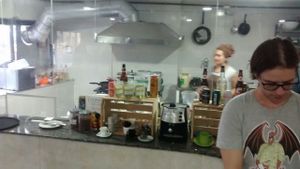 kitchen at SuBte Vegan in Sao Paulo