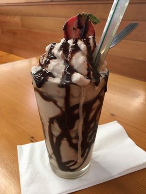 Chocolate-Strawberry Milkshake  at Next Level Burger - Lake Oswego in Lake Oswego