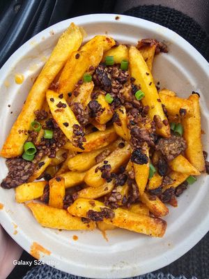 PubChz style fries. It tastes almost like monkey fries. That is the best pairing with Tempe. I have had. at Next Level Burger - Lake Oswego in Lake Oswego