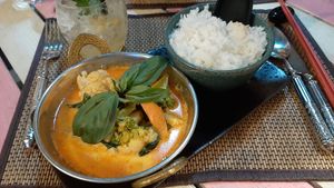 Curry with Jasmine rice at Tai Boh in Tallinn