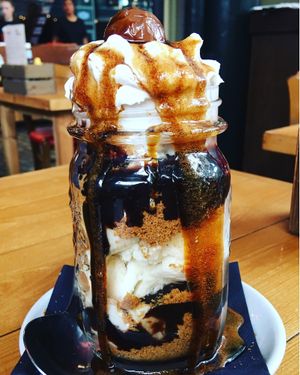 Yummy vegan banoffi sundae!  at Steak Cattle & Roll - Sauchiehall St in Glasgow