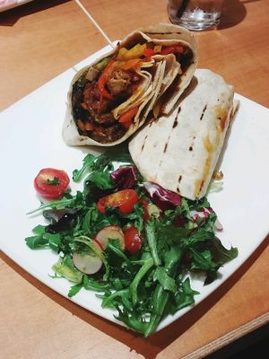 Vegan Veggie Wrap at Steak Cattle & Roll - Sauchiehall St in Glasgow
