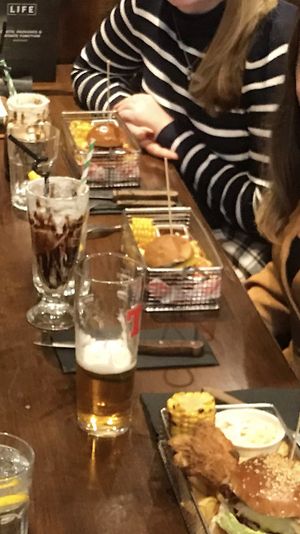 Middle is vegan burger small combo at Steak Cattle & Roll - Sauchiehall St in Glasgow