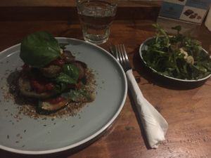 lasagna at The Shady Shack in Canggu