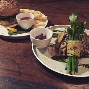 Vegan burger & Jack Fruit at The Shady Shack in Canggu